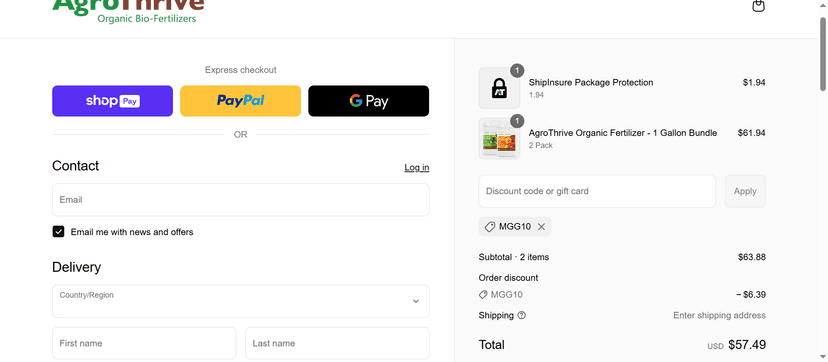 AgroThrive Coupon Code - 15% Off on Fertilizers